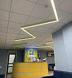 Підвісний лінійний алюмінієвий LED світильник 4500x800x60 мм 145W, фото 5