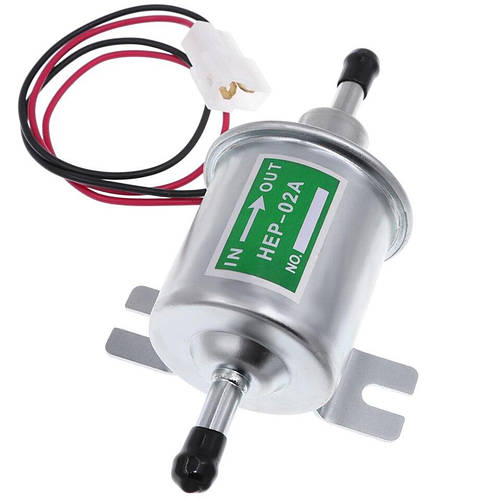 Карбюраторный электрический бензонасос низкого давления HEP-02A Silver ...