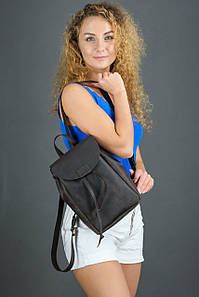 Жіночий шкіряний рюкзак Токіо, розмір міні, натуральна Вінтажна шкіра колір коричневый, відтінок Шоколад