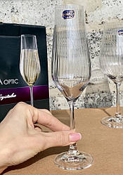 Набір келихів для шампанського Bohemia  Limosa Optic 200 мл