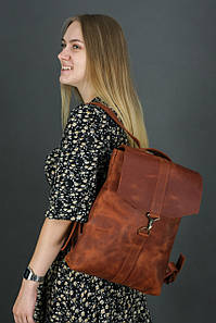 Жіночий рюкзак Монако з натуральної шкіри колір Коньяк