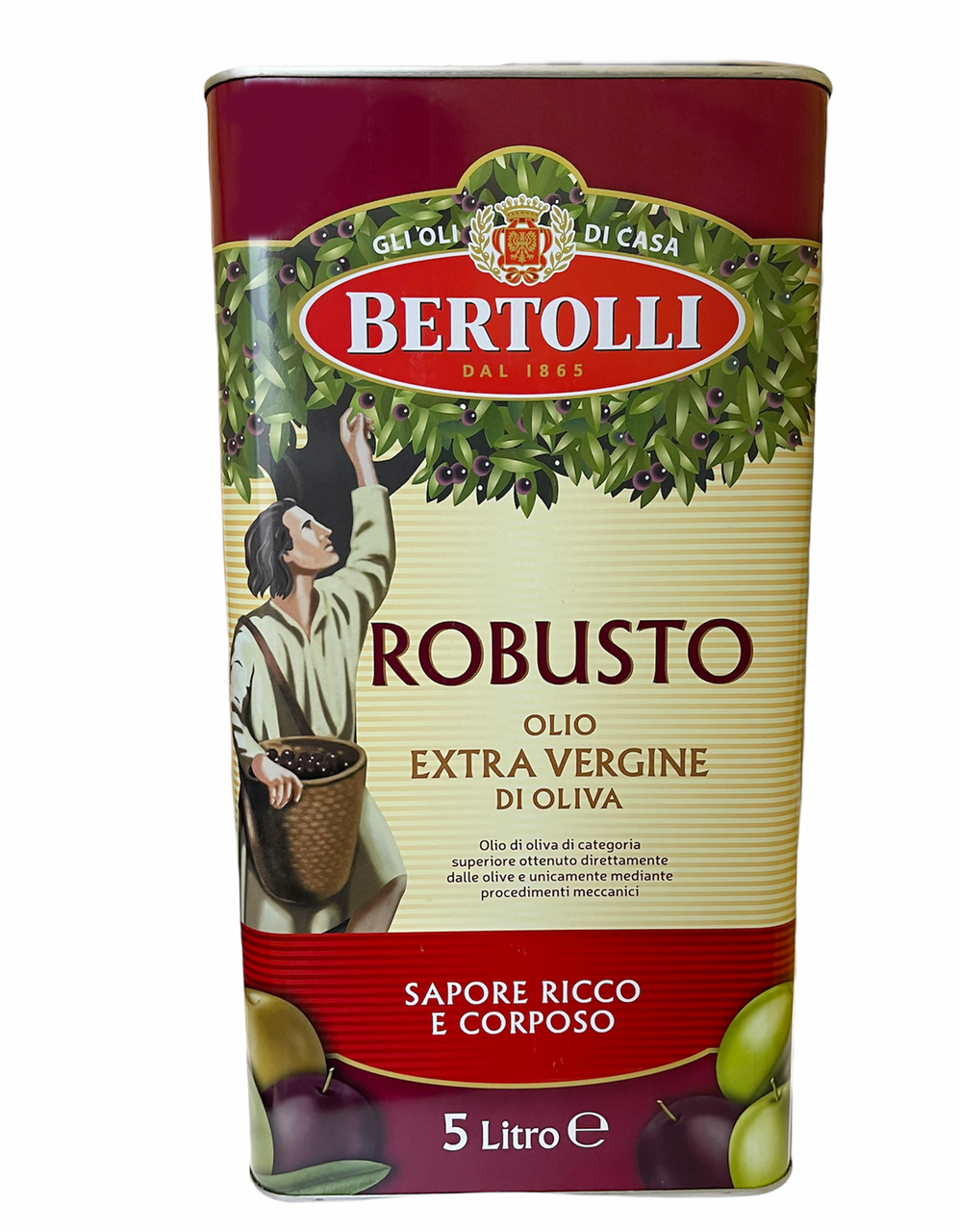 Оливкова олія Bertolli Robusto Olio Extra Vergine di oliva 5 л - фото 1 - id-p1482249864