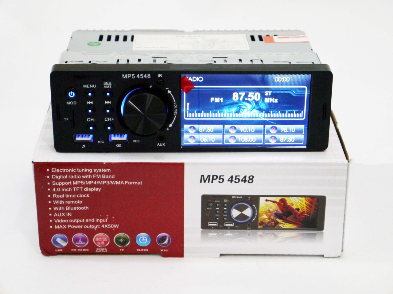 Автомагнітола MP5 4548 екран 4" Bluetooth AV-in