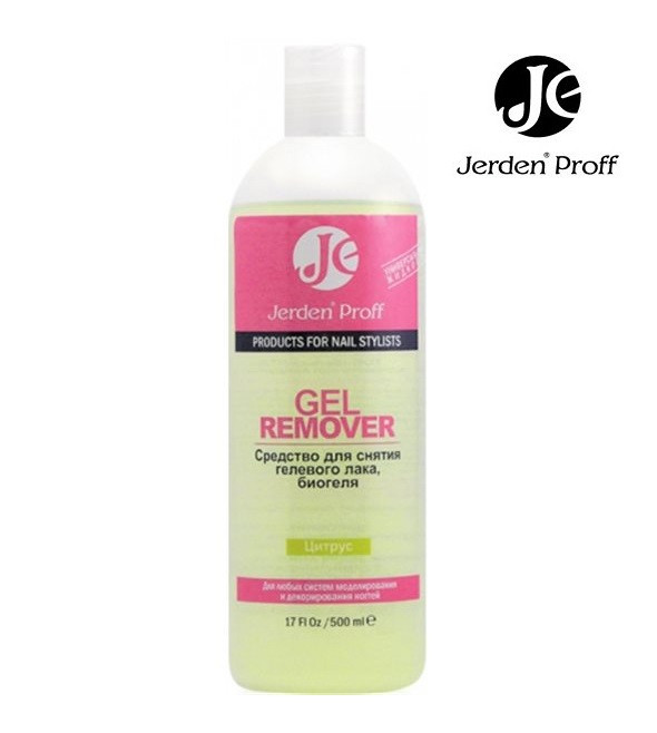 Засіб для зняття гелю лаку і біогелю з цитрусами або одягають Jerden Gel Remover 500мл
