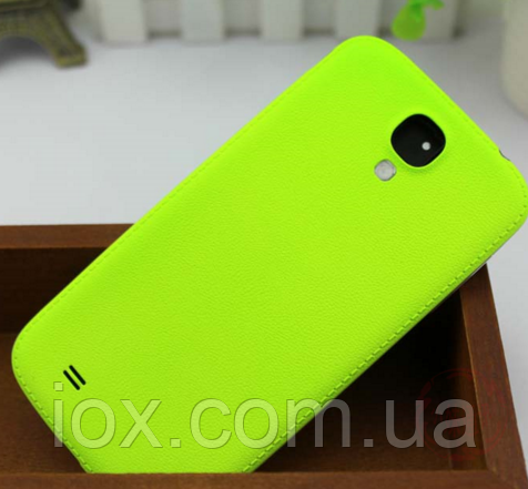 Шкіряна задня кришка чорний для Samsung Galaxy S4