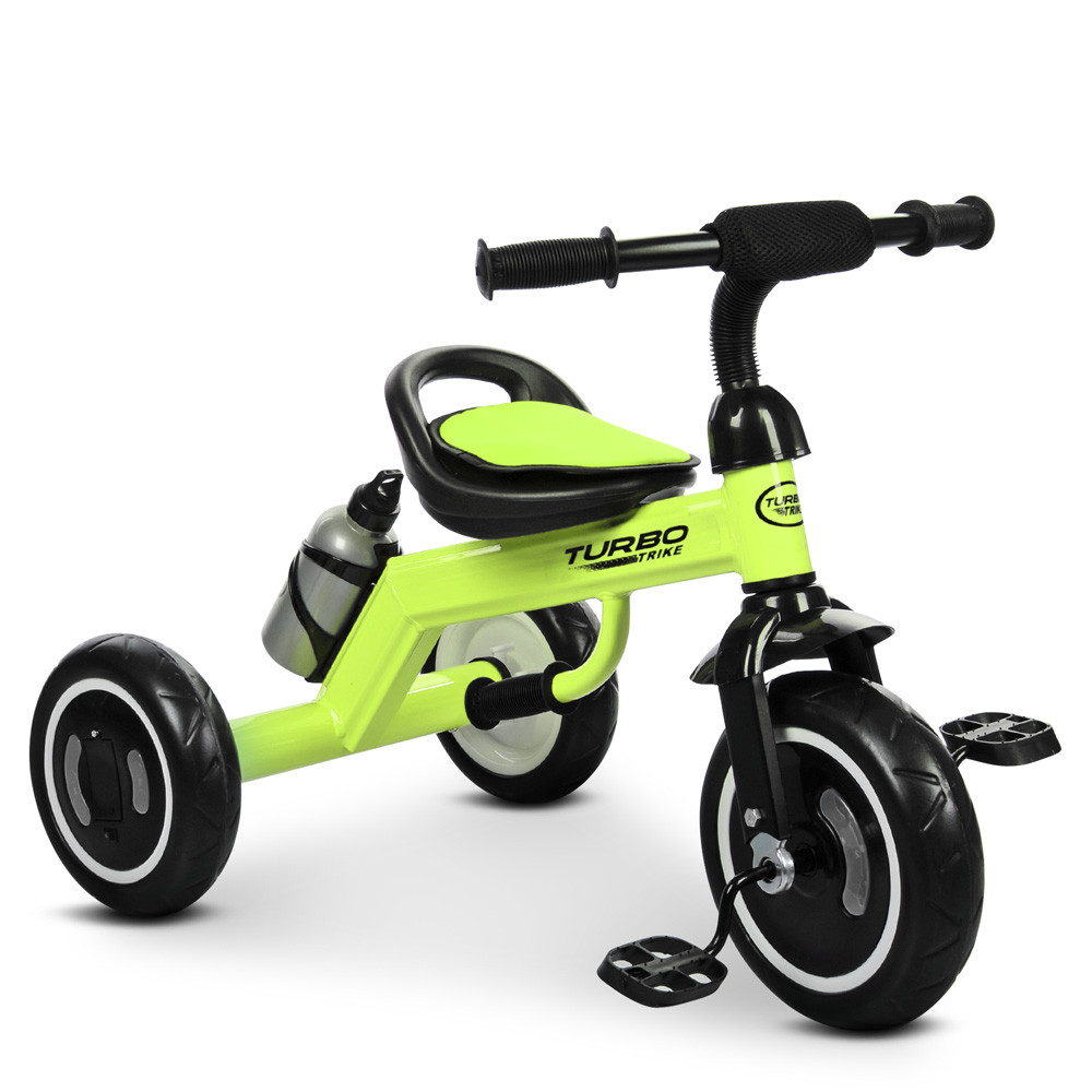 Дитячий триколісний велосипед Turbotrike М 3648-5 з підсвічуванням, салатовий