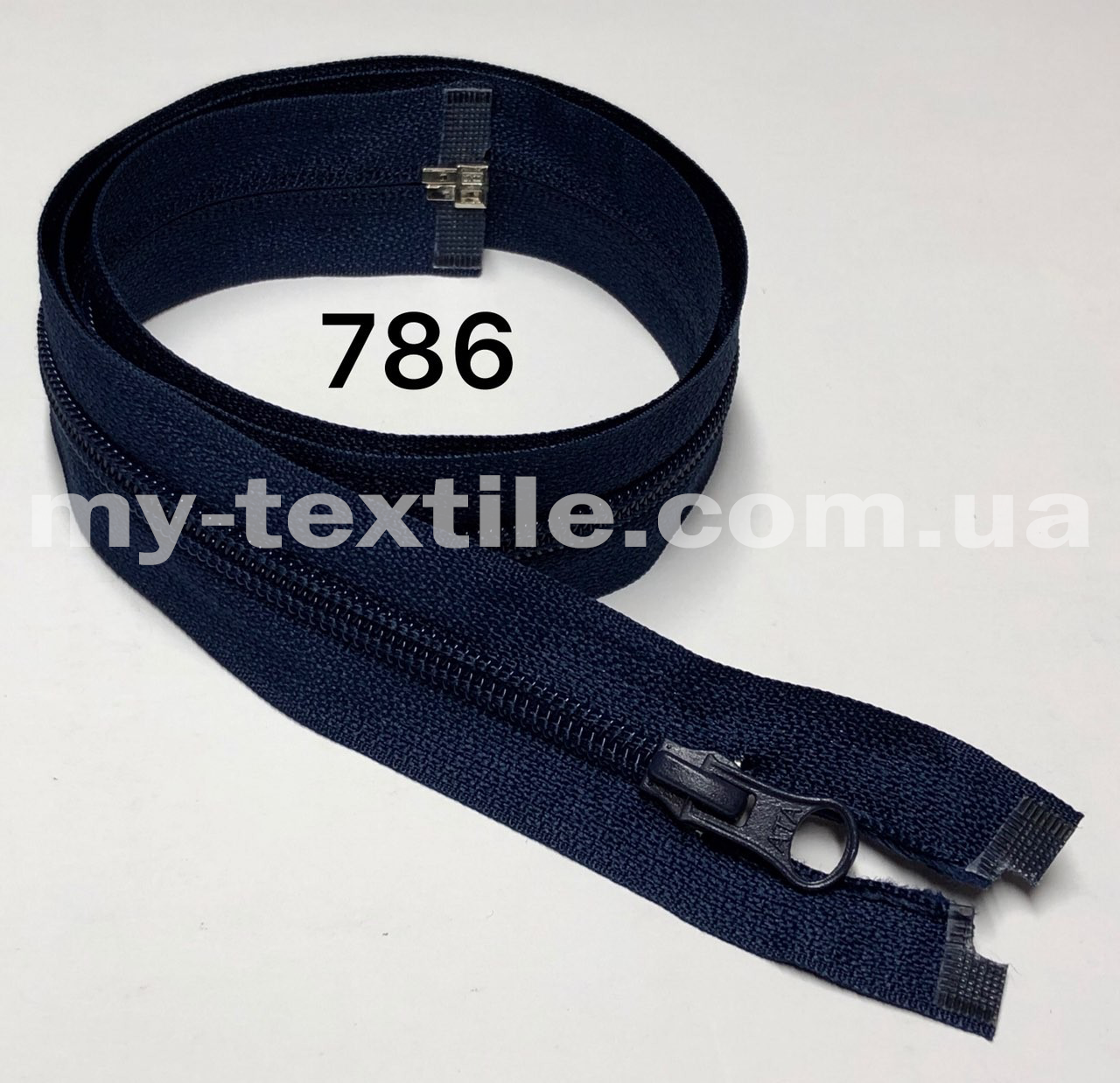 Блискавка спіральна Тип-5 75 см Темно-синій 2