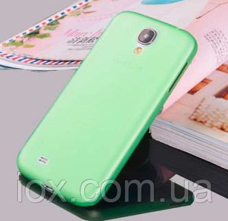 М'який ультратонкий (0,3 мм), пластиковий салатовий чохол для Samsung Galaxy S4
