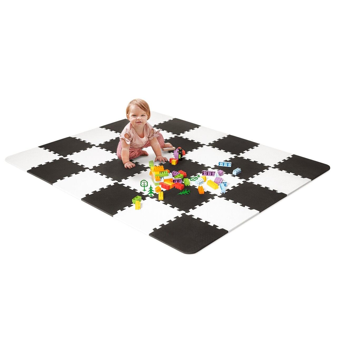 Дитячий килимок-пазл Kinderkraft Luno Black, 30 елементів (KKMLUNOBLK0000), фото 1
