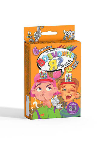 Настільна розважальна гра Можливо я? Scetch Danko Toys універсальна гра для дітей дорослих Рос., фото 1