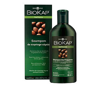 Натуральний щоденний шампунь для сухого волосся Biokap Bellezza Shampoo for Frequent Use 200 ml