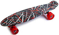 Penny Board "Red design" Світяться колеса!