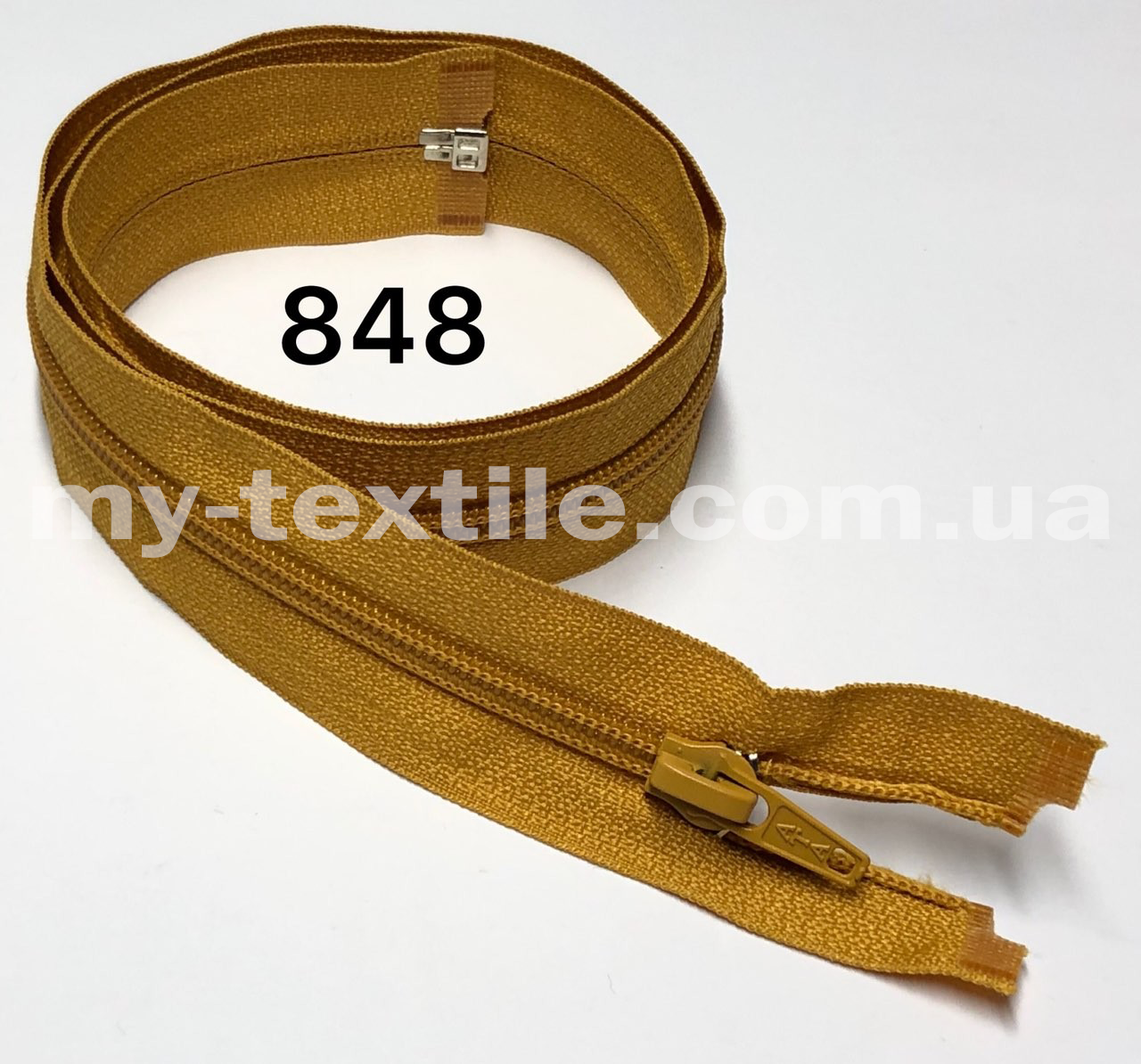 Блискавка спіральна Тип-5 70 см Гірчичний