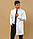 Медичний халат чоловічий білий на потайних кнопках Atteks - 03414, фото 2