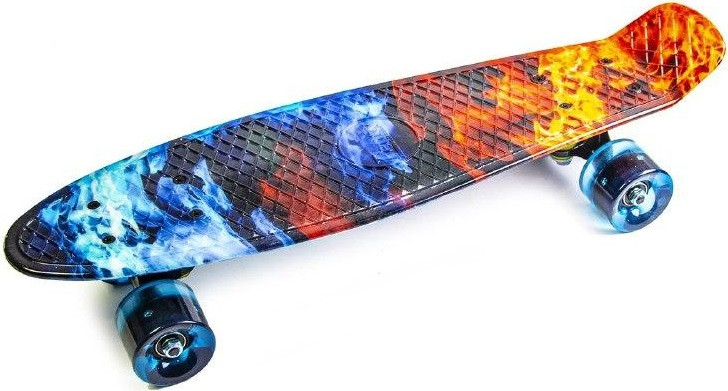 Penny Board "Вогонь і лід" Світяться колеса., фото 1