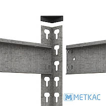 Стелаж Титан ОД-9 1800х1400х400 Меткас, 300 кг на полицю, 4 полиці, ДСП, оцинкований, металевий, на склад гараж, фото 2