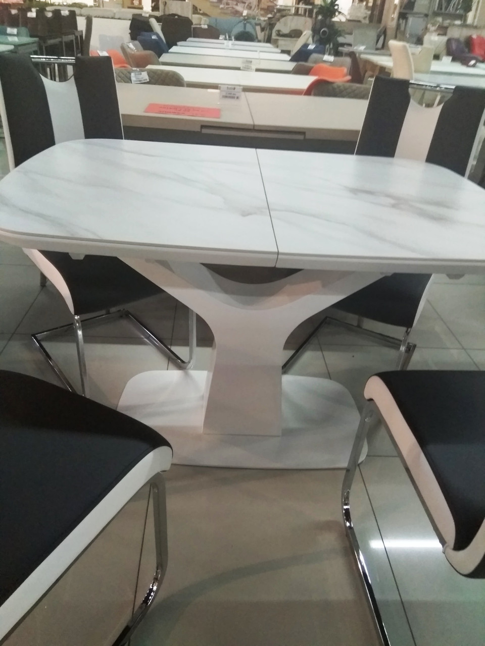 Обідній стіл Utah Т7083 White Matt Ceramic ZH01 Юта біла кераміка