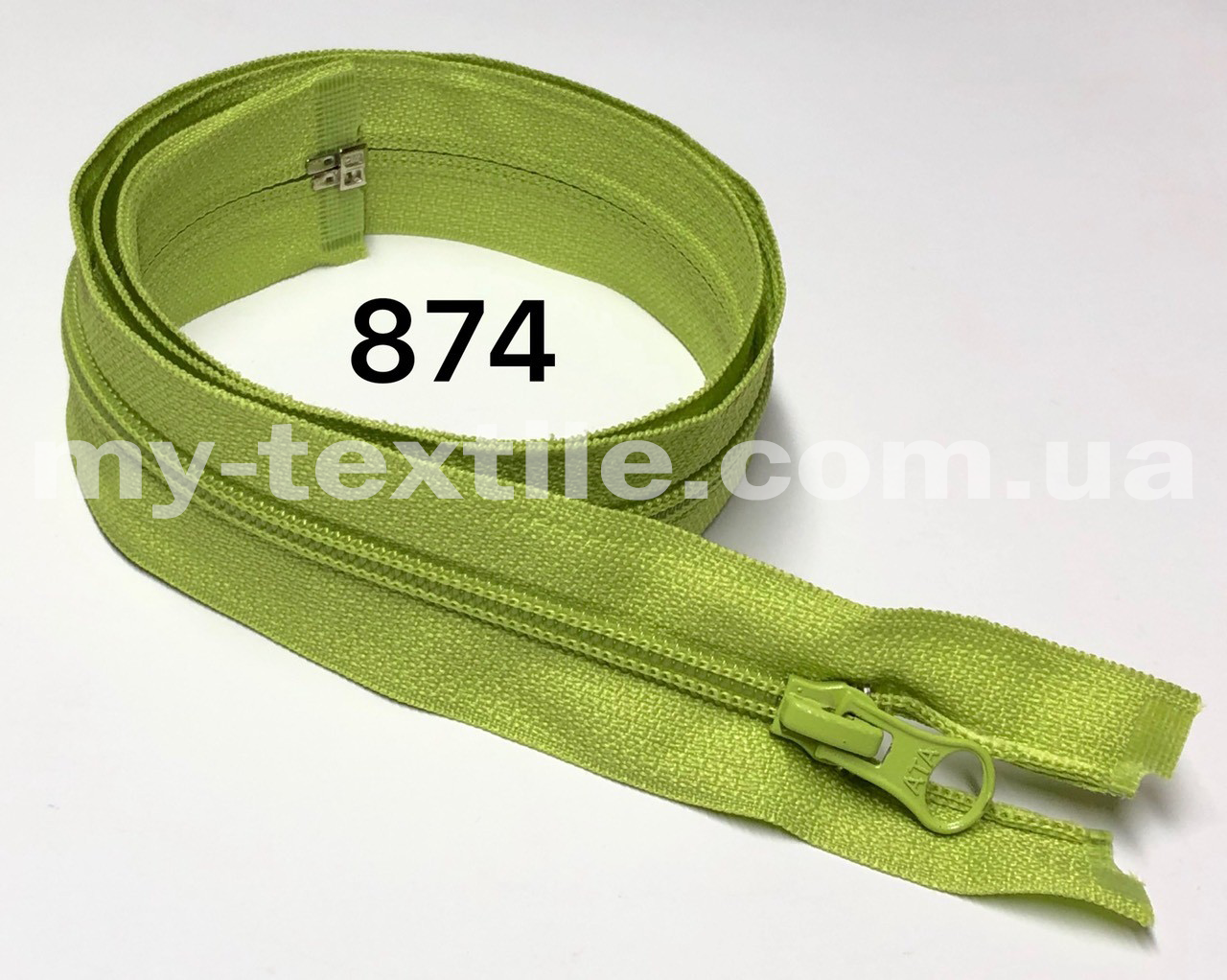 Блискавка спіральна Тип-5 70 см Салатовий