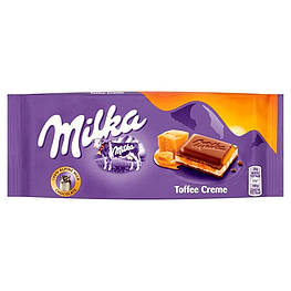 Milka Caramel-Creme Молочний шоколад із рідкою карамеллю 100g