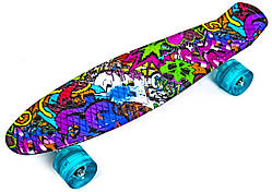 Penny Board "Graffiti Violet" Сяючі колеса
