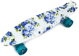 Penny Board "Blue Rose" Світяться колеса