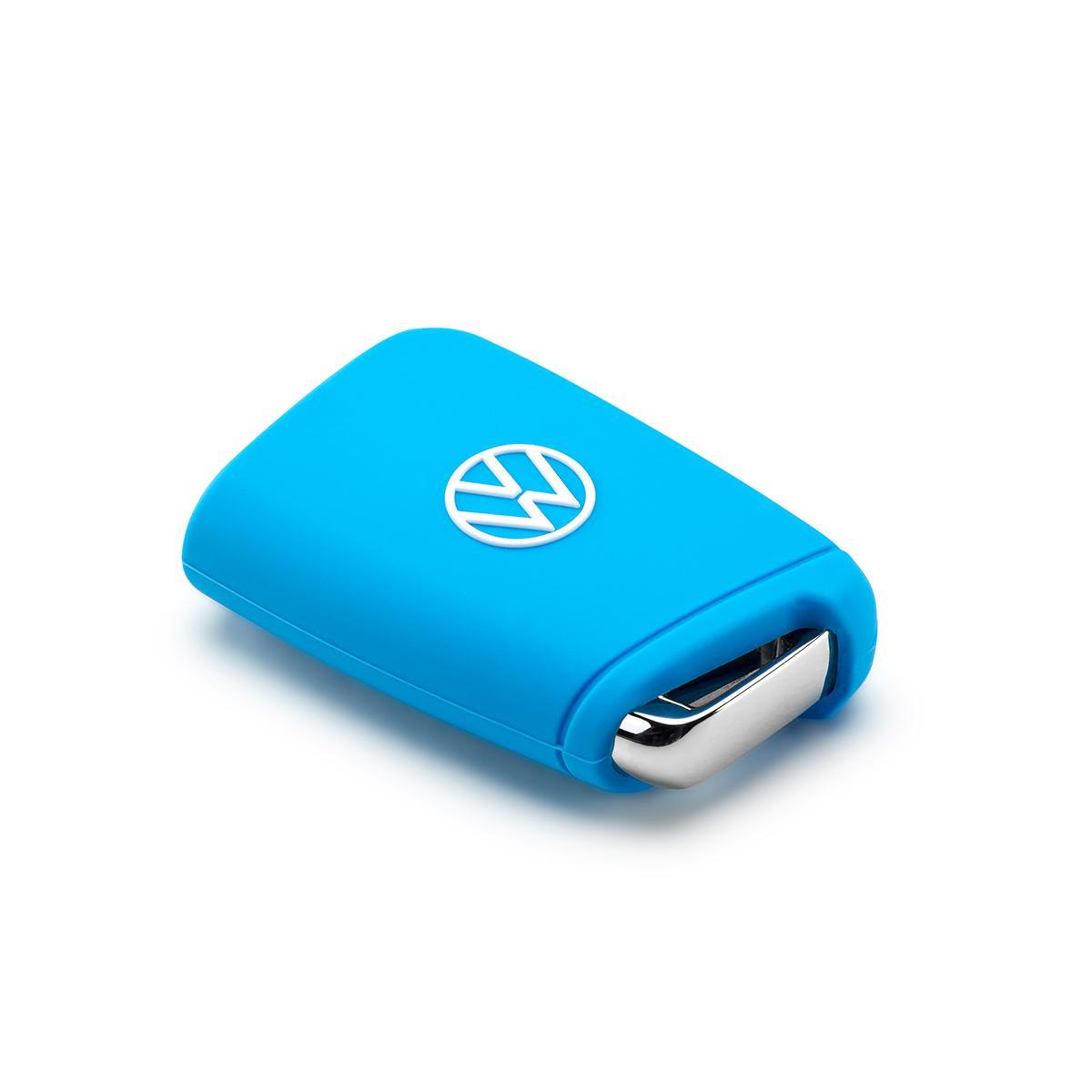 Силіконовий чохол для ключа Volkswagen Key Cover, Golf 7 (MQB), Light Blue, артикул 000087012AN3H1
