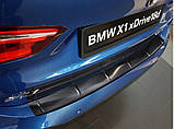 Захисна накладка на задній бампер для BMW X1 F48 M-Sport 2015-2020, lift 2020+ /чорн.нерж.сталь/, фото 8