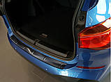 Захисна накладка на задній бампер для BMW X1 F48 M-Sport 2015-2020, lift 2020+ /чорн.нерж.сталь/, фото 3