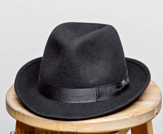 Чоловічий фетровий капелюх 253 модель, колір чорний, розмір 59-60