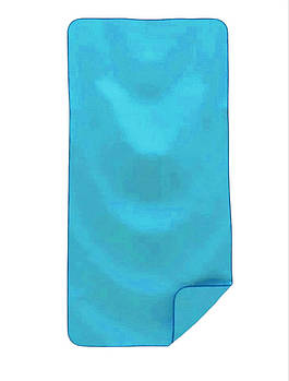 Рушник с нанесенням логотипу, фірмового стилю, брендований, блакитний