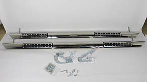 Бокові пороги - овал (Hera)  на Citroen Berlingo 2008-2018 коротка база