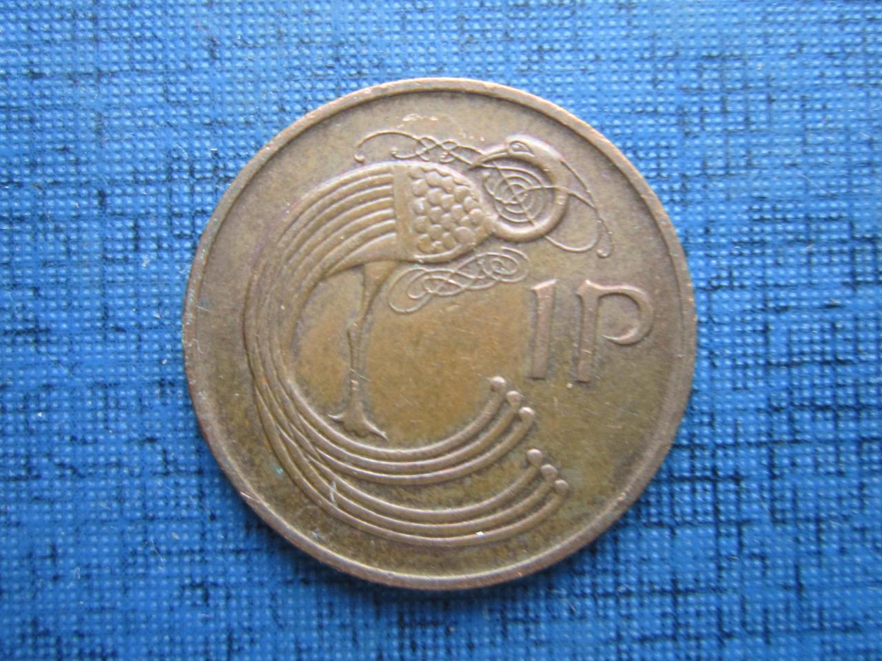 Монета 1 пенни Ирландия 1988 1980 1982 1998 1985 фауна птица 5 дат цена за 1 монету - фото 9 - id-p360413400