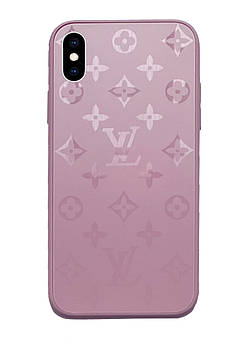 Чохол скляний Glass Case Louis Vuitton Луї Вітон для iPhone Xs Max (08) Blueberry чорниця