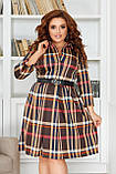 Стильне плаття для пишних дам "Клітка" Angelo Style, фото 4