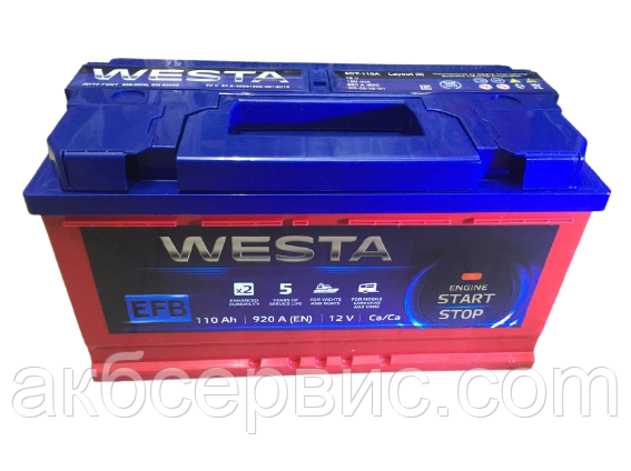 Аккумулятор Автомобильный Westa 6СТ-110 АзE EFB Start Stop — Купить ...