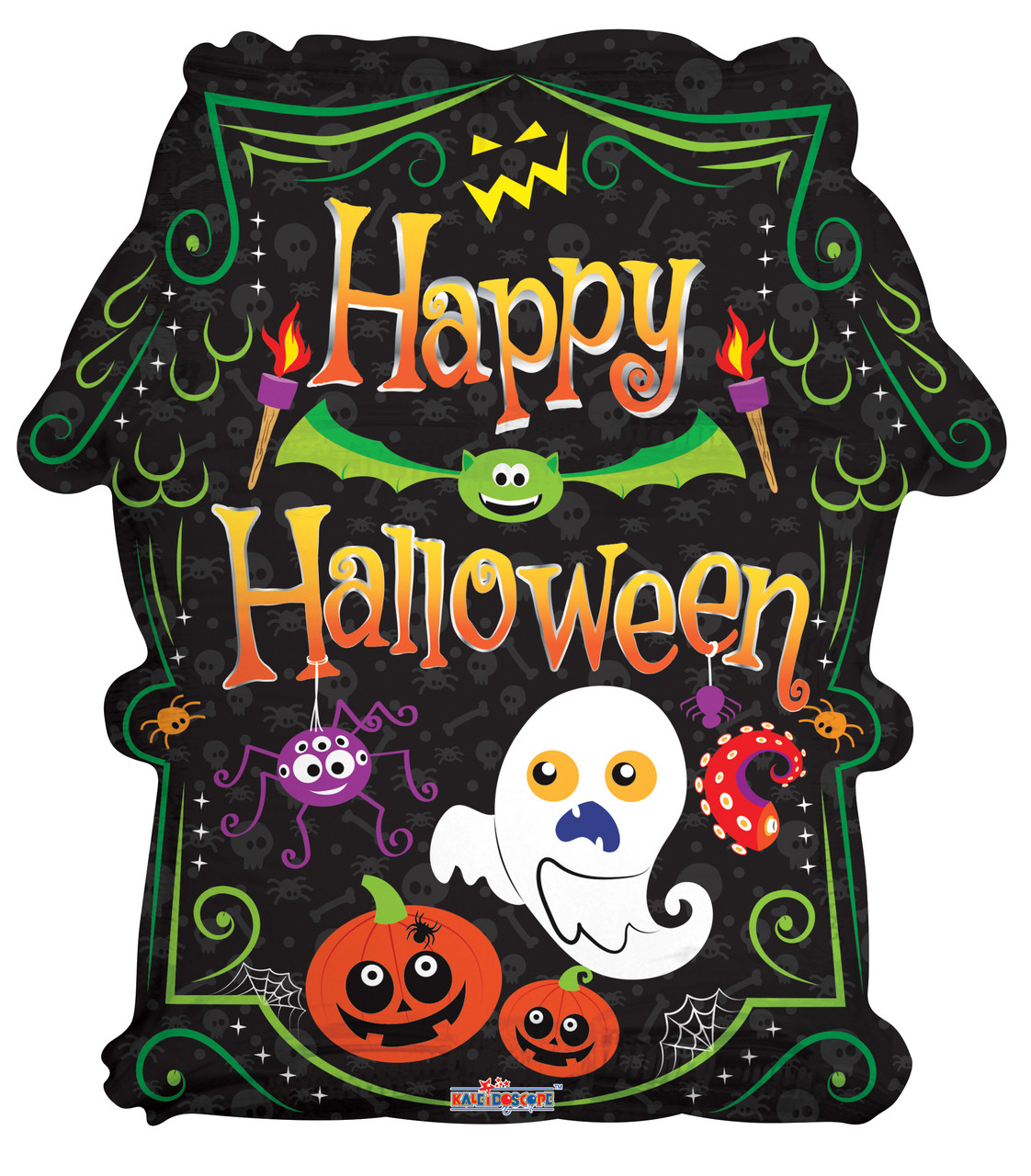 К 18" Halloween Scary Haunted House Foil Balloon. Фольгований шар будинку з привидами на Хелловін