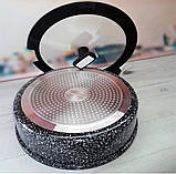 Велика глибока сковорідка 24 см 3.0 л Edenberg EB-3323 Сковорода з гранітним антипригарним покриттям, фото 9