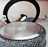 Велика глибока сковорідка 24 см 3.0 л Edenberg EB-3323 Сковорода з гранітним антипригарним покриттям, фото 8