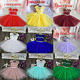 Ошатне пудровое плаття для дівчинки "Мереживо-перли" 110-122, фото 2