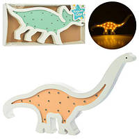 Ночник светильник детский деревянный Динозавр