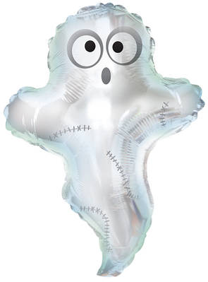 CTI 23" Boo Ghost With Sticthes Foil Balloon. Куля фольгована на Гелловін — Побачення