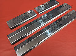 Накладки на пороги преміум Volkswagen Touareg 2010-2017