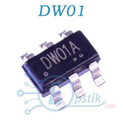 DW01A мікросхема захисту акумулятора SOT-23-6