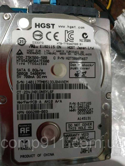 Жорсткий диск Hitachi HGST 500 ГБ 5400б/м 8 МБ 2.5" SATA III для ноутбук 6 мм