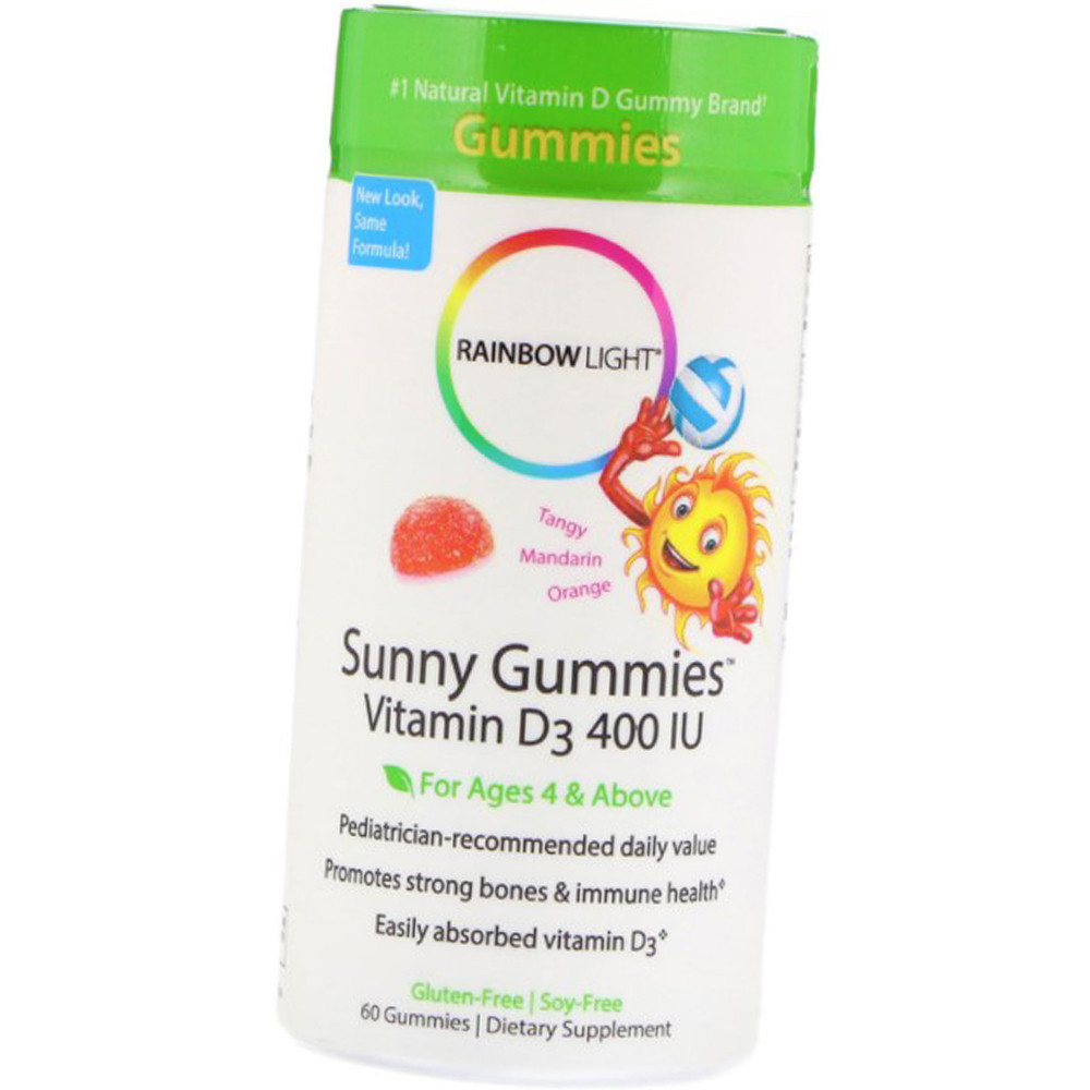 Вітамін Д для дітей Rainbow Light Sunny Gummies Vitamin D3 400 IU 60 gummies