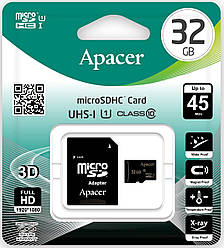 Карта пам'яті 32 Gb microSD Apacer UHS-I Class 10 (AP32GMCSH10U1-R)