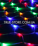 Гірлянда сітка 100 LED прозор. 1.2 м*1.2 м, Мультик колір, фото 3