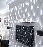 Гірлянда сітка 160 LED 2 м*1,5 м, Білий колір, фото 4