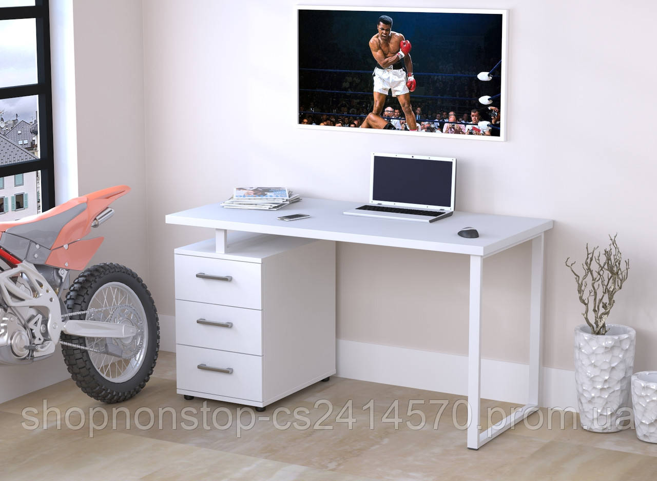 Стіл письмовий білий лофт L-27 Макс MAX Loft design Німфея Альба
