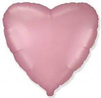 Фольгована кулька "Серце" рожева пастель Flexmetal 18"(45см.) 1шт.